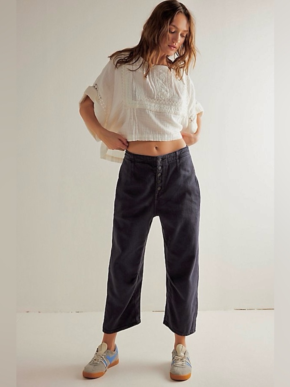 FREE PEOPLE Osaka Barrel Jeans NWT Black